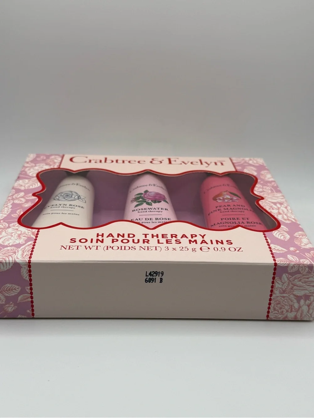 Crabtree & Evelyn Hand Therapy Gift Set 3-Piece Rose Collection New in Box